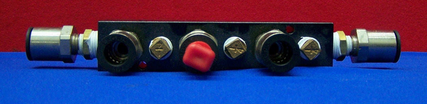 LEGRIS 8 PORT AIR MANIFOLD WITH LEGRIS 1/2" TUBING INSTANT FITTINGS