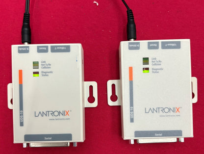 LANTRONIX® UDS-10 SERIAL TO ETHERNET INTERFACE 080-212-000 w/ POWER SUPPLY QTY 2