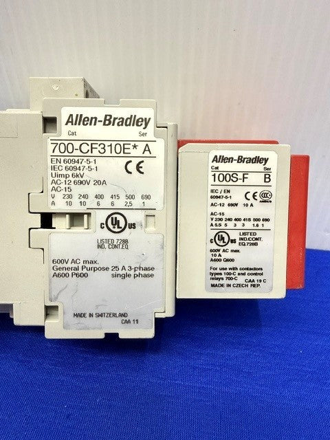 Allen Bradley Guard master  Complete device 700S-CF620EJC SERA 100S-F SERB 700 C