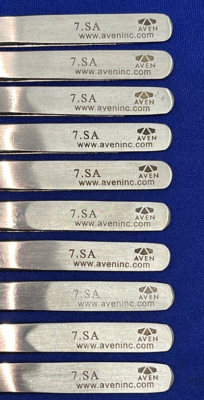 AVEN 7-SA GEBOGENE PINZETTE MIT SUPERFEINE SPITZEN 4 3/4" SS - 1 LOT MENGE 10