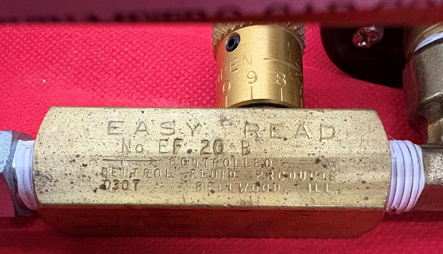 DELTROL FLUID EF20B EF 20 B EASY READ FLOW CONTROL VALVE 0807 W/ PSI GAUGES