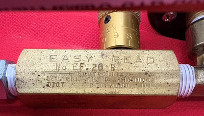 DELTROL FLUID EF20B EF 20 B EASY READ FLOW CONTROL VALVE 0807 W/ PSI GAUGES