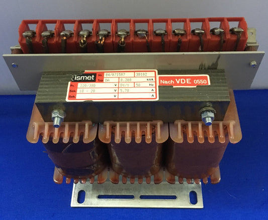 ISMET 84/071597 / 30102 TRANSFORMER TYP DA,0.200 kVA, PR 220/380 V
