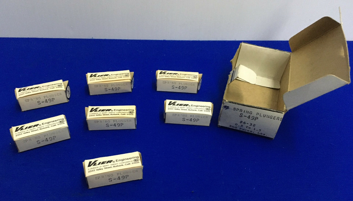VLIER ENGINEERING S-49P SPRING PLUNGER #6-32 0,5 A 1,5 FORZA TERMINALE LBS