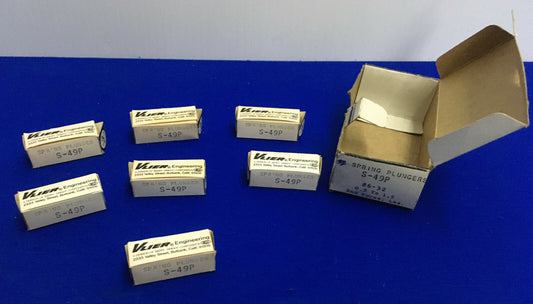 VLIER ENGINEERING S-49P SPRING PLUNGER #6-32  0.5 TO 1.5 END FORCE LBS