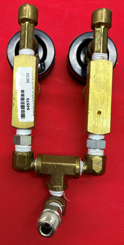 DELTROL FLUID EF20B EF 20 B EASY READ FLOW CONTROL VALVE 0807 W/ PSI GAUGES