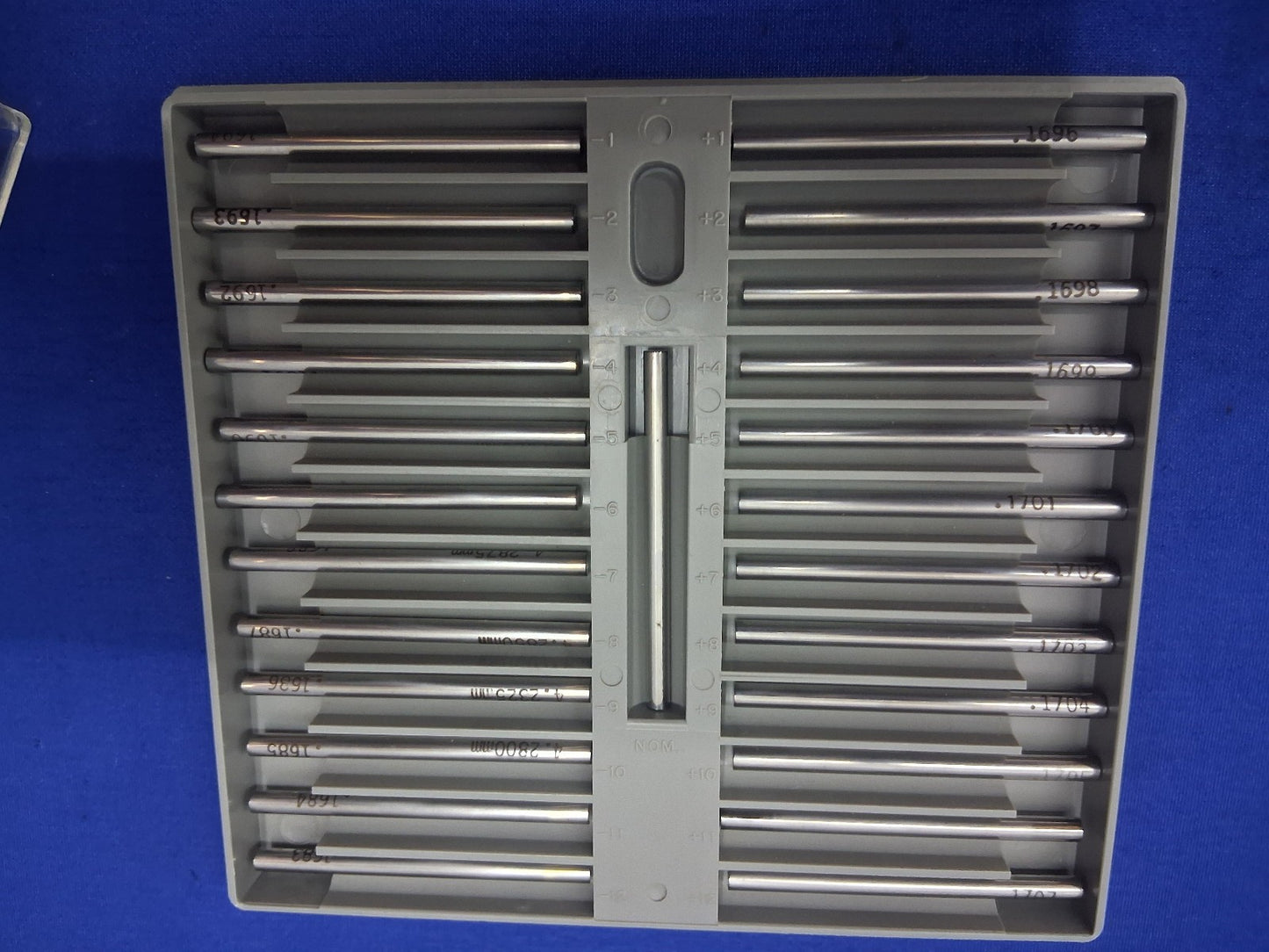 DELTRONIC TENTH PLUG GAUGES, TP25 1695  0.1683-0.1707 PIN GAUGE SET 25 PIECE
