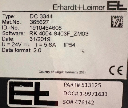 ERHARDT+LEIMER 2 FX5230 ULTRASONIC EDGE SENSORS & 1 DC3344 CONTROLLER -FOR PARTS