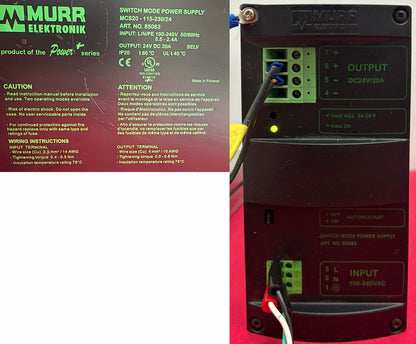 FESTO LINEAR ACTUATOR & FESTO MOTOR & MURR SWITCH MODE POWER SUPPLY PARTS/REPAIR