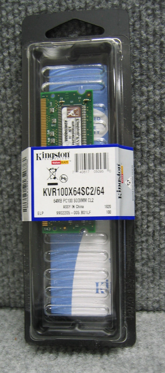 MODULE DE MÉMOIRE KINGSTON TECHNOLOGY KVR100X64SC2/64 64 Mo