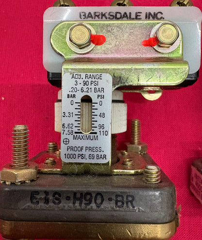 BARKSDALE E1S-H90-BR ECON-O-TROL SERIES PRESSURE SWITCH 3-90PSI - 1 LOT QTY 2