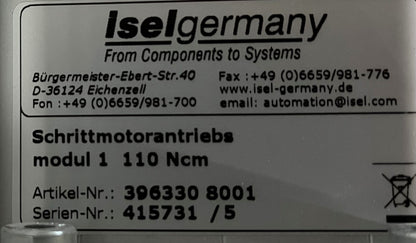 ISEL Linearantrieb 850&amp;400 2 Schrittmotoren 396330 8001 &amp; 4 Achsen CONTROLLER