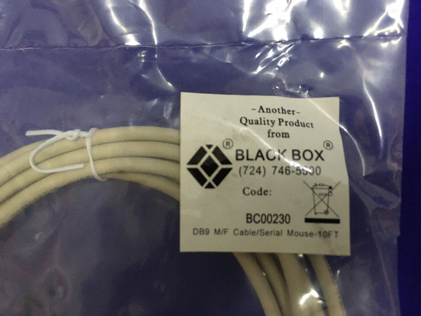 BLACK BOX ® BC00230 / Câble DB9 M/F/SOURIS SÉRIE - 10 pieds 