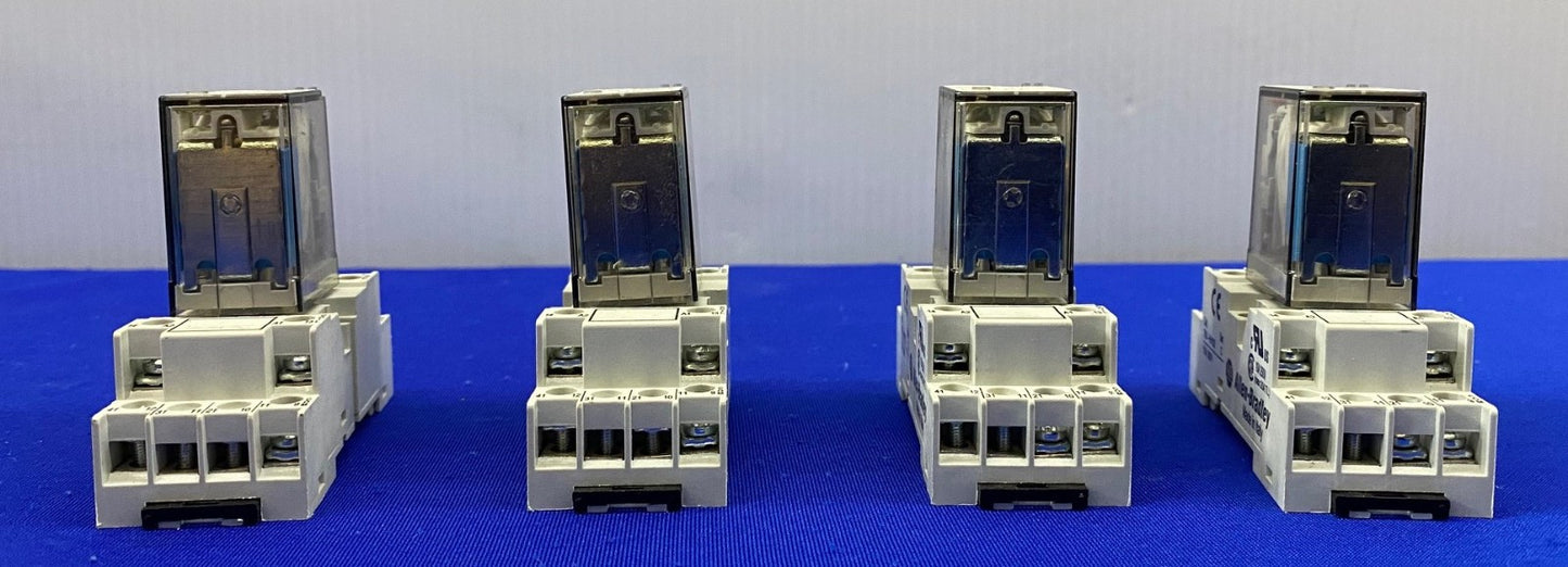 Allen Bradley 700-HN103  RELAY SOCKET BASE & 700-HC24Z24-4 ICE CUBE RELAY  QTY 4