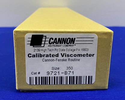 CANNON INSTRUMENT 9721-B71 SIZE 350 CALIBRATED VISCOMETER  NEW OLD STOCK