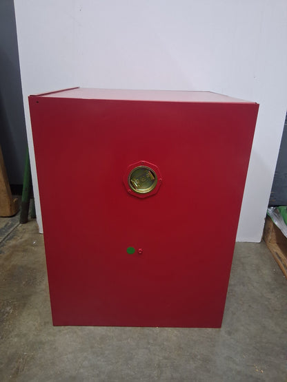 Uline H-2569M-R Flammable Safety Cabinet 4 Gal Countertop Manual Door Red No Key