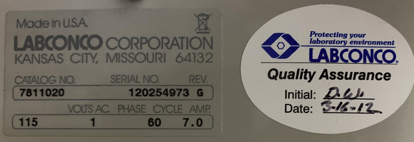 LABCONCO 7810016 CENTRIVAP AQUEOUS SYSTEM ACID-RESISTANT CENTRIVAP CONCENTRATOR