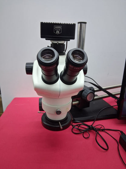 USED MMBT UNIT 16 Dual Arm Boom Stand LED HDMI Microscope 8X-50X CAMERA & LED