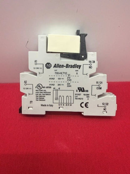 Allen Bradley 700-HLT12 Terminal Block Relay CAT. 700-TBR 224 Ser A 1 lot of 4