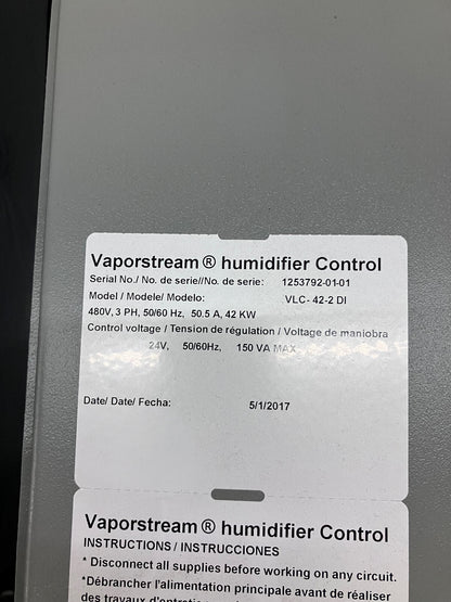 HUMIDIFICATEUR DRISTEEM™ VAPORSTREEM® VLC-42-2 DI 480 V, triphasé, 50/60 Hz, 50,5 A, 42 000 tr/min