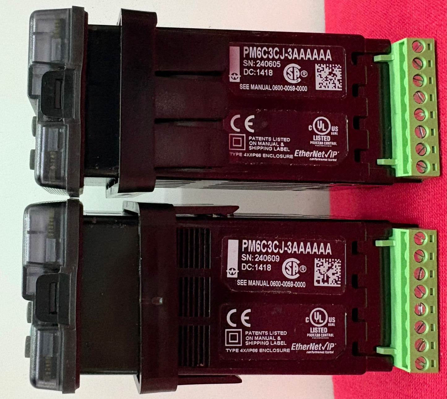 WATLOW EZ-ZONE® PM6C3CJ-3AAAAAA MULTI-FUNCTION TEMPERATURE PID CONTROLLER -QTY 2