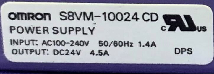 Omron S8VM-10024CD Netzteil 24VDC 4,5A 
