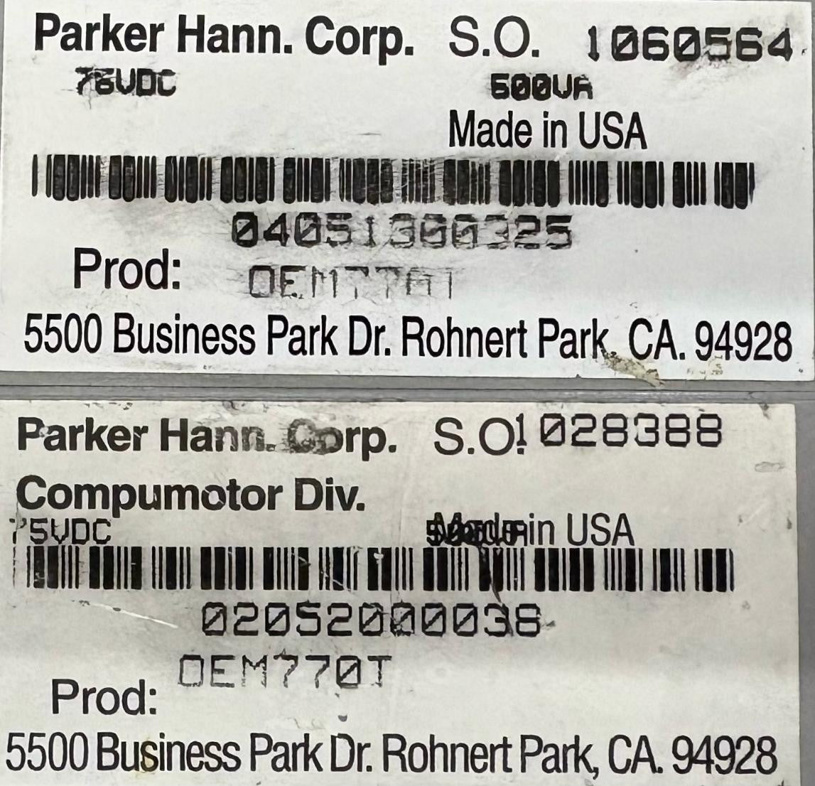 PARKER  COMPUMOTOR  OEM770T  TORQUE SERVO DRIVE STEPPER CONTROLLER -QTY 4 -PARTS