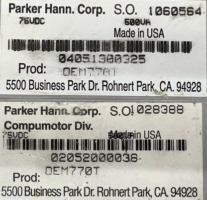 PARKER  COMPUMOTOR  OEM770T  TORQUE SERVO DRIVE STEPPER CONTROLLER -QTY 4 -PARTS