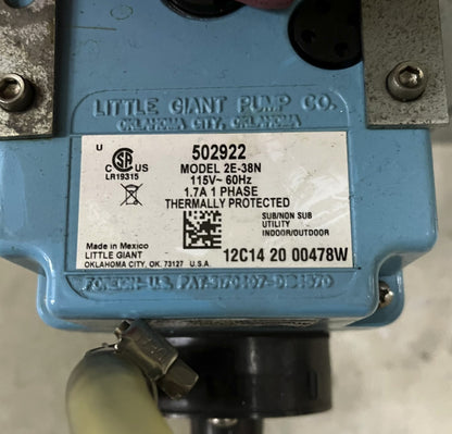 ELKAY ER-10 REMOTE WATER CHILLER ER-10-1D WITH LITTLE GIANT PUMP 2E-38N