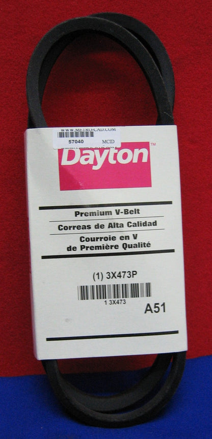 Courroie trapézoïdale Dayton, A51 #3X473P, 3X473