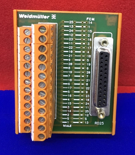 WEIDMULLER 910645-67 69306 INTERFAZ DE BLOQUE DE TERMINALES TIPO TORNILLO 26 POSICIONES