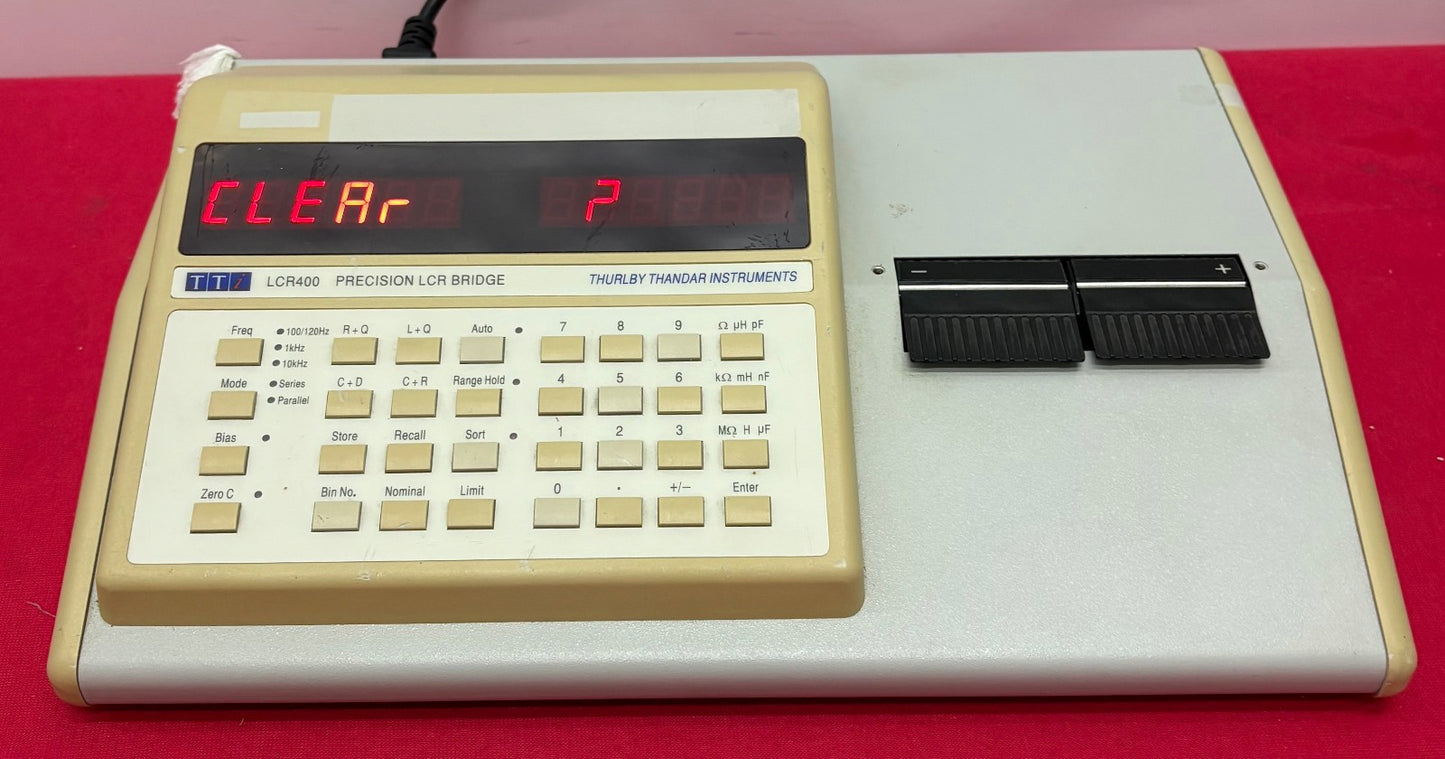 TTI / THURLEY THANDAR LCR400 PRECISION LCR BRIDGE 120V BENCHTOP - PARTS/REPAIR