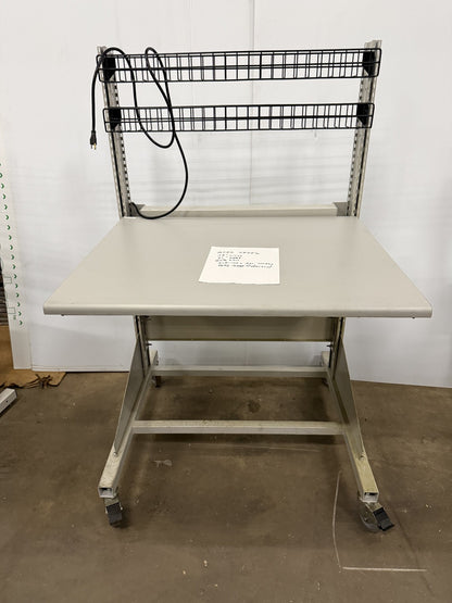 LISTA 38" W X 41" D X 60 1/2" TALL WORKBENCH / TABLE ON WHEELS / RISERS