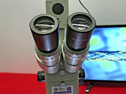MMBT 50X Trinocular Video Microscope LED Top and Backlighting SZ-WF10X Eyepieces