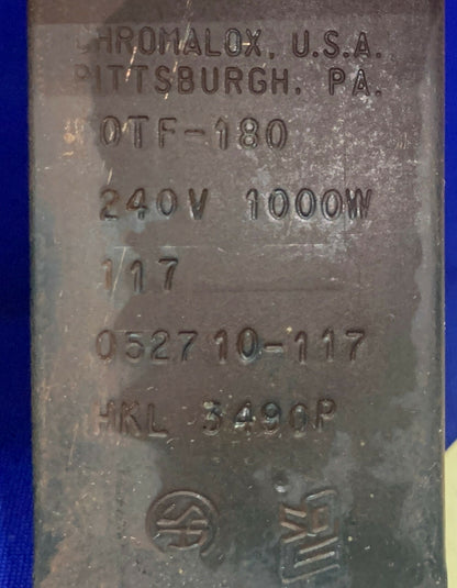 Lote de 3 calentadores de aire CHROMALOX FINSTRIP OTF-180 240 V 1000 W HNL 3490P/052710-117