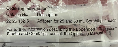 1 VERPAKKING VAN HOEVEELHEID 22 - EPPENDORF CATALOGUS # 22 26 1703-3 COMBITIPS 25ml