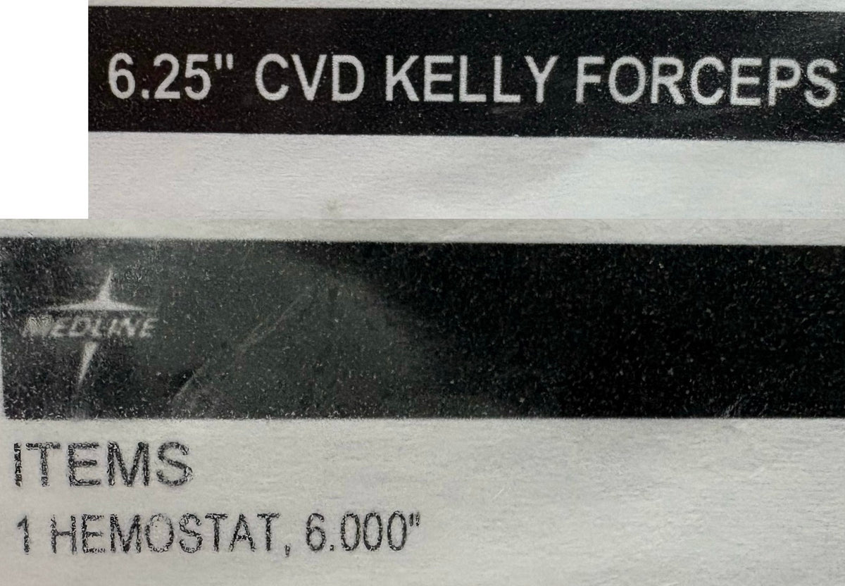 MEDLINE 6.25” CVD KELLY FORCEPS CURVED DATE 6-30-2024 1 HEMOSTAT 6.000”