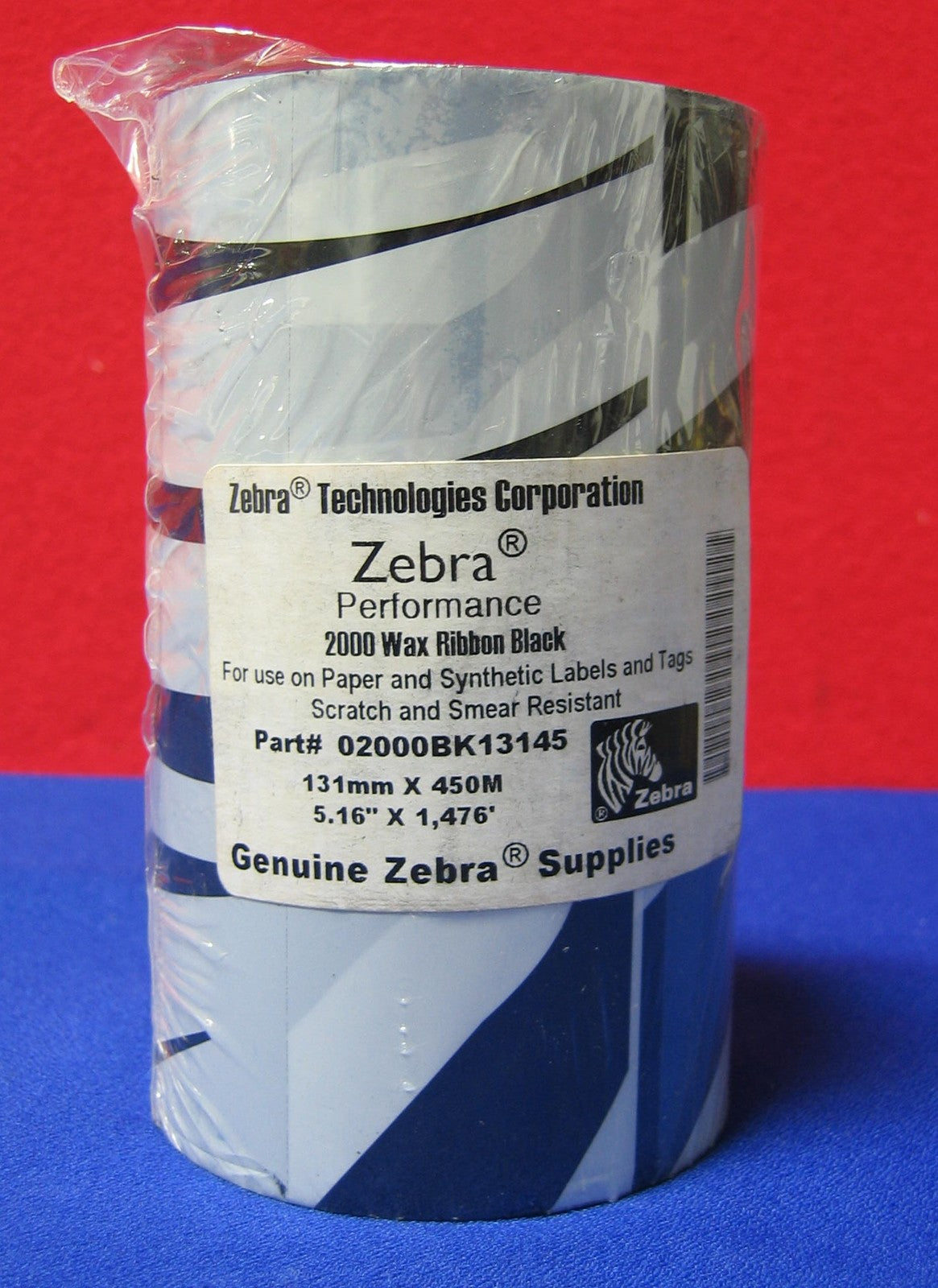 ZEBRA TECH CORP,02000BK13145,ZEBRA PERFORMANCE 2000 WAX RIBBON BLACK