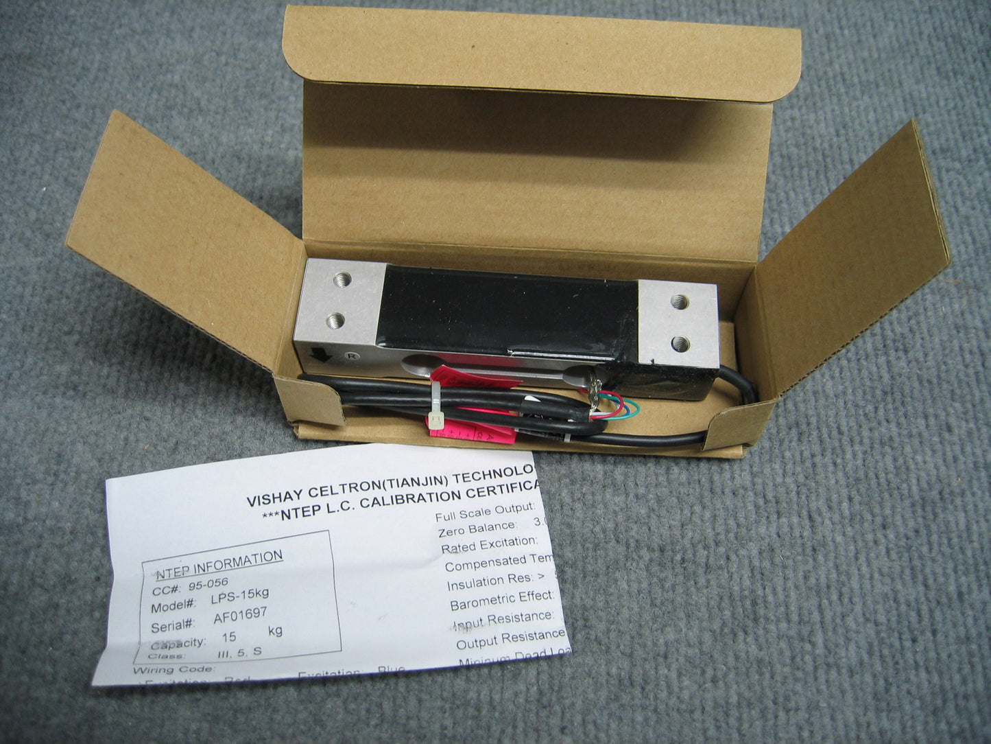 CAPTEUR DE CHARGE VISHAY CELTRON LPS-15 kg, FIL 20"