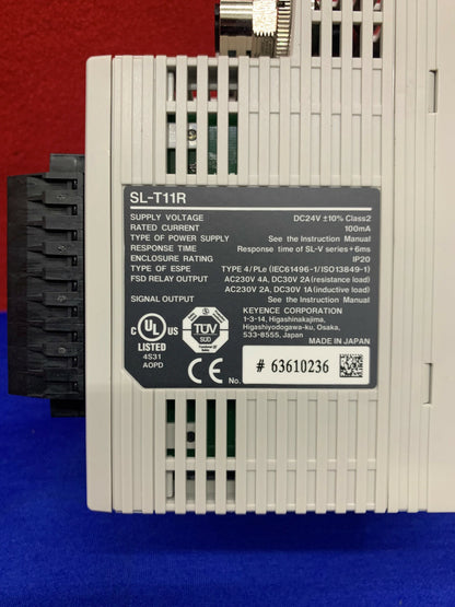 Terminale relè di controllo di sicurezza Keyence SL-T11R e alimentatore SL-U2 24 V CC