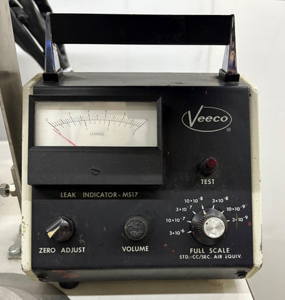 VEECO MS-17-AM LEAK DETECTOR/ 0126-006 READOUT 9 Vacuum Gate Valves PARTS/REPAIR