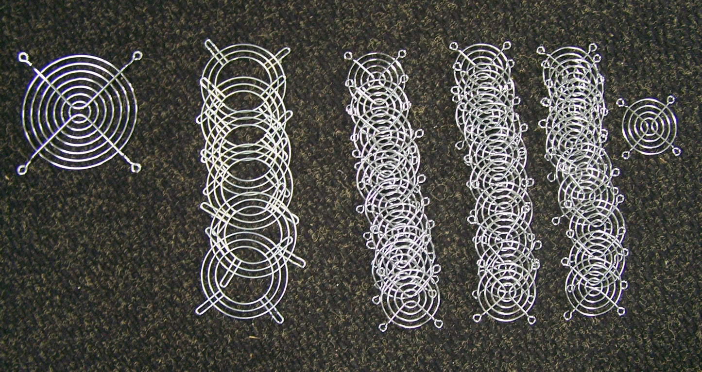 QTY 38 ASSORTED FAN GUARDS ITEMS ARE USED NO HARDWARE INCLUDED