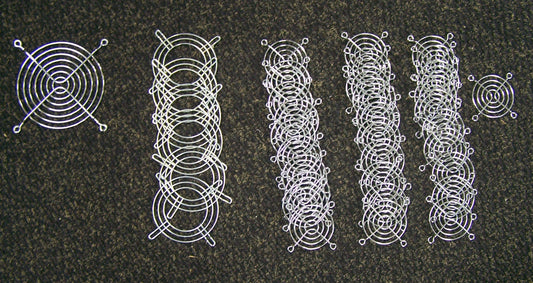 QTY 38 ASSORTED FAN GUARDS ITEMS ARE USED NO HARDWARE INCLUDED