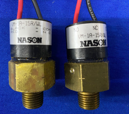 NASON VM-1A-15R/WL PRESSURE SWITCH - 1 LOT QTY 2