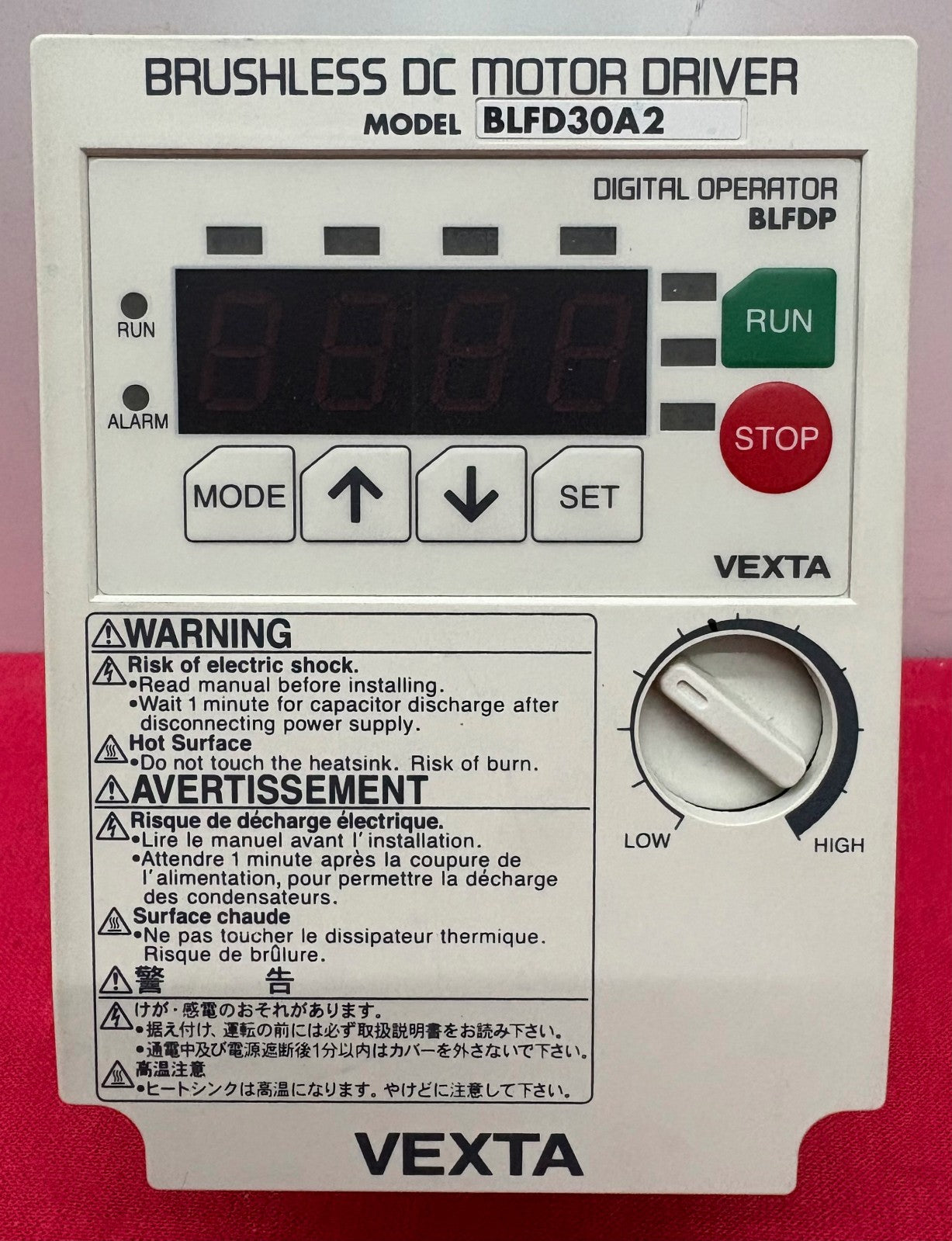 VEXTA BLFDP BLFD30A2 DIGITAL OPERATOR BRUSHLESS DC MOTOR DRIVER -  PARTS/REPAIR