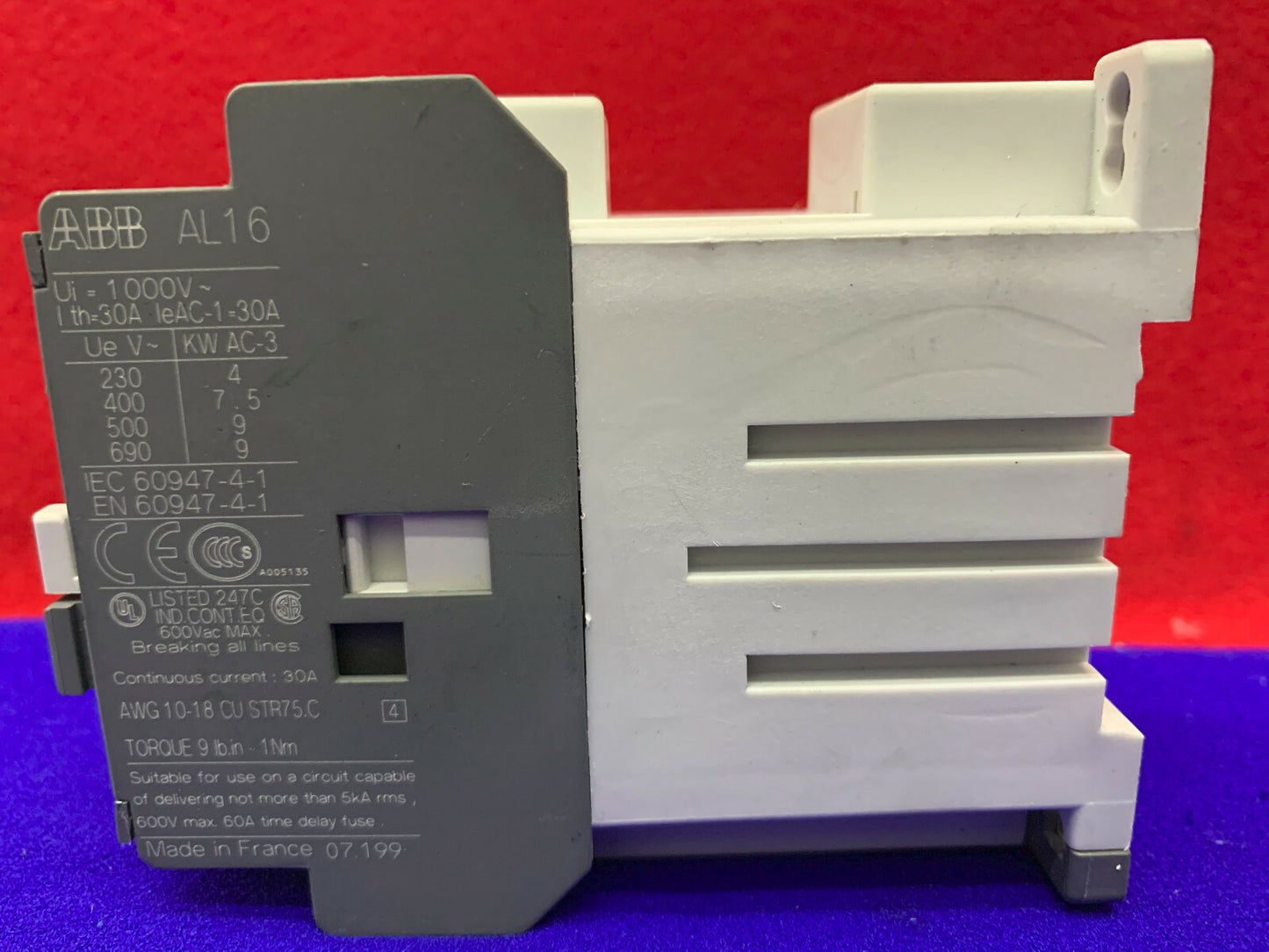 CONTATTORE ABB AL16-40-00 / AL16 MONTABILE SU GUIDA DIN
