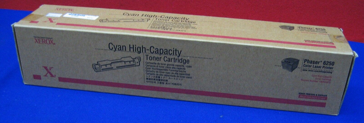 XEROX CYAN HIGH CAPACITY TONER CARTRIDGE PART NUMBER 106R00672
