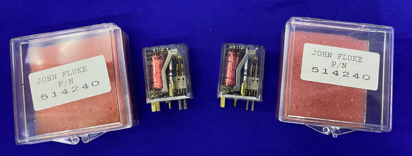 JOHN FLUKE 514240 / R10-E5718-4 RELAY 4.5VDC  - 1 LOT QTY 2