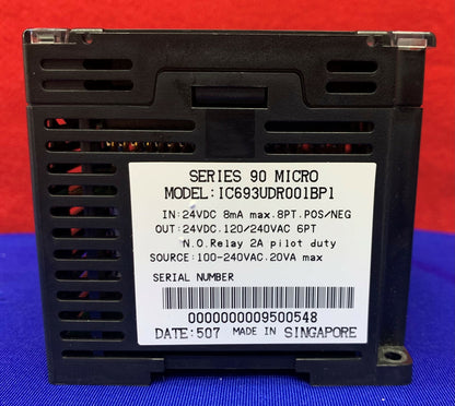 GE Fanuc Series 90 Micro IC693UDR001BP1 Programmable Controller 24VDC