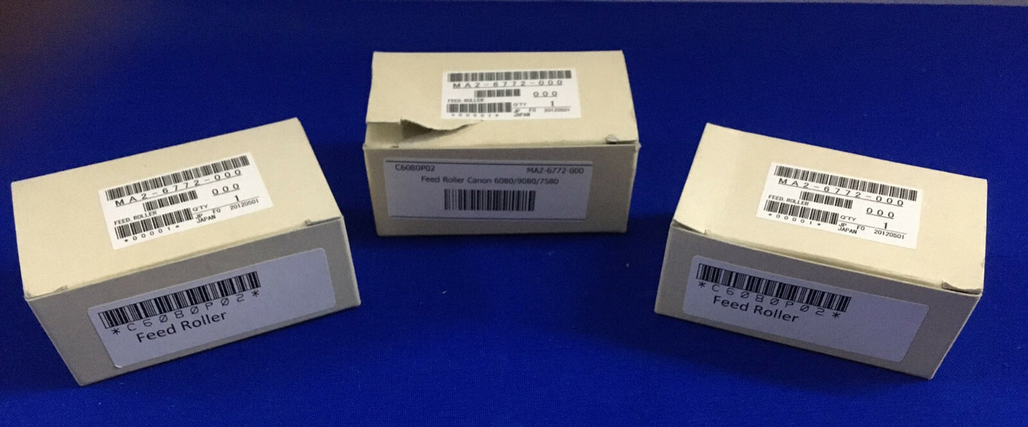 LOT OF 3 MA2-6772-000 / C6080P02 FEED ROLLER NO MFG NAME ON LABEL